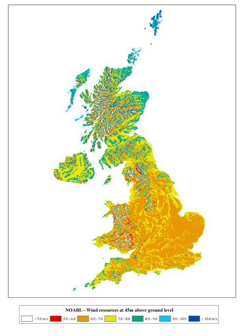 Figure A5   UK wind atlas from [11]
